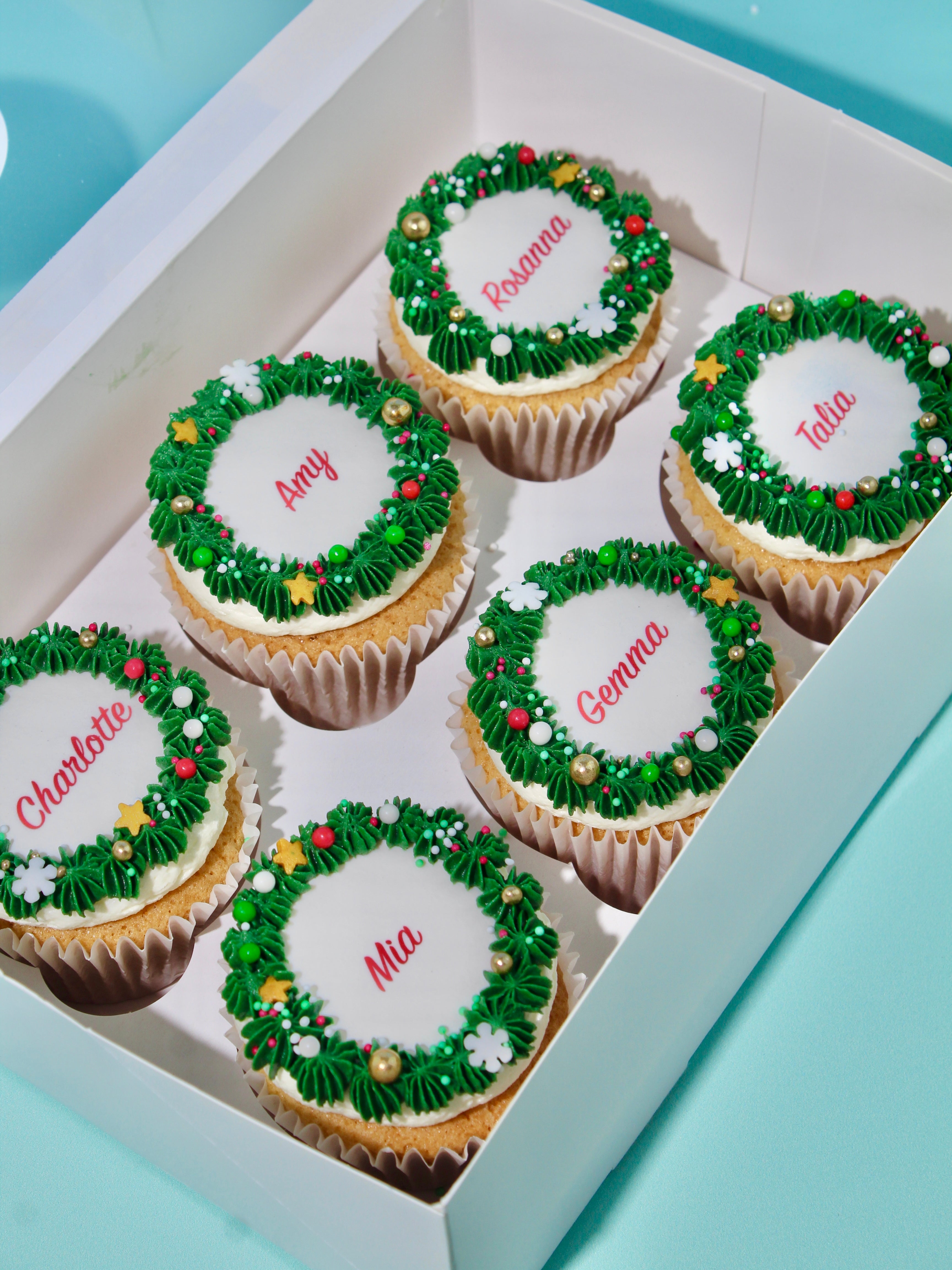 Personalised Christmas Cupcakes