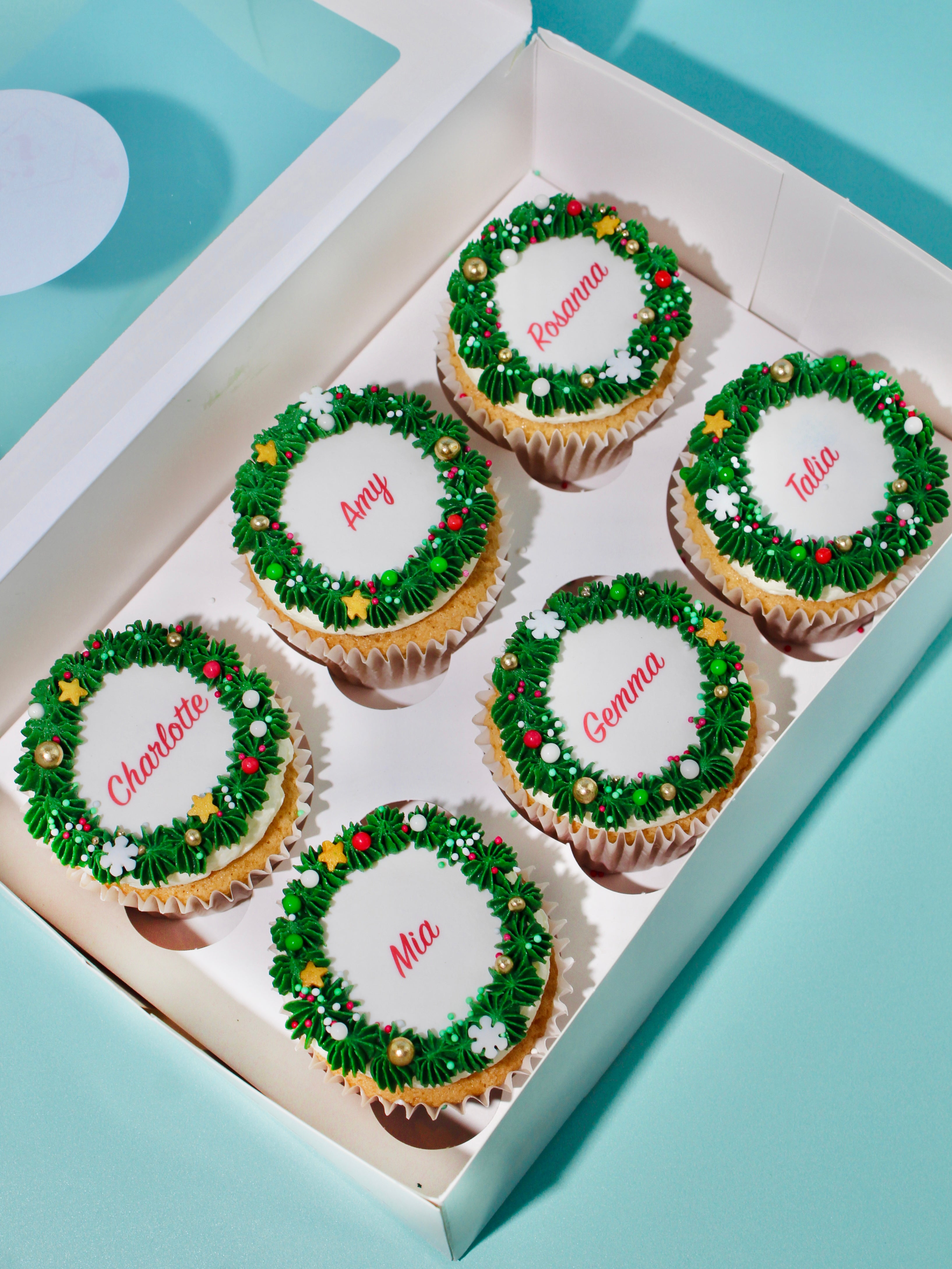 Personalised Christmas Cupcakes