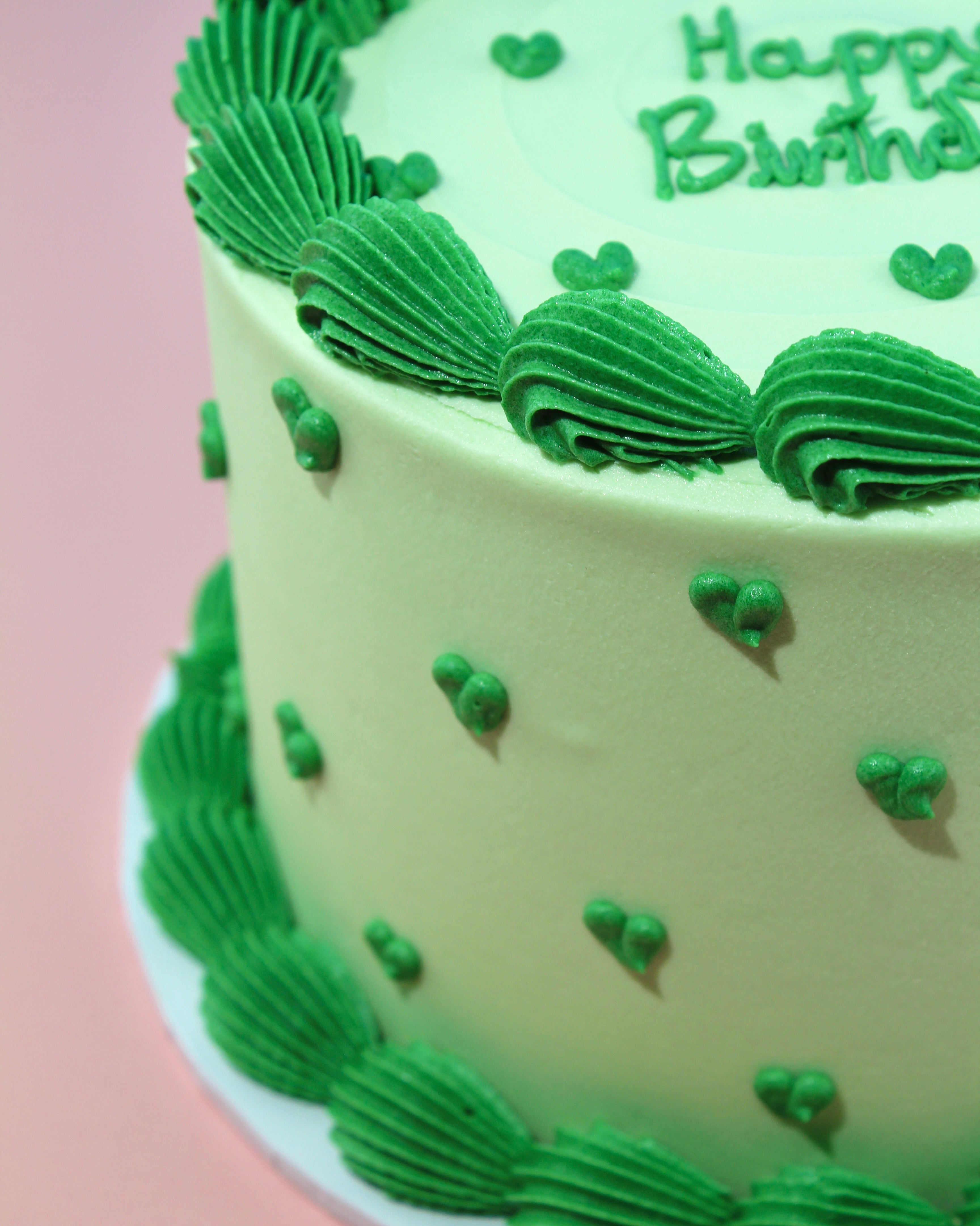 Green Cake Of Hearts