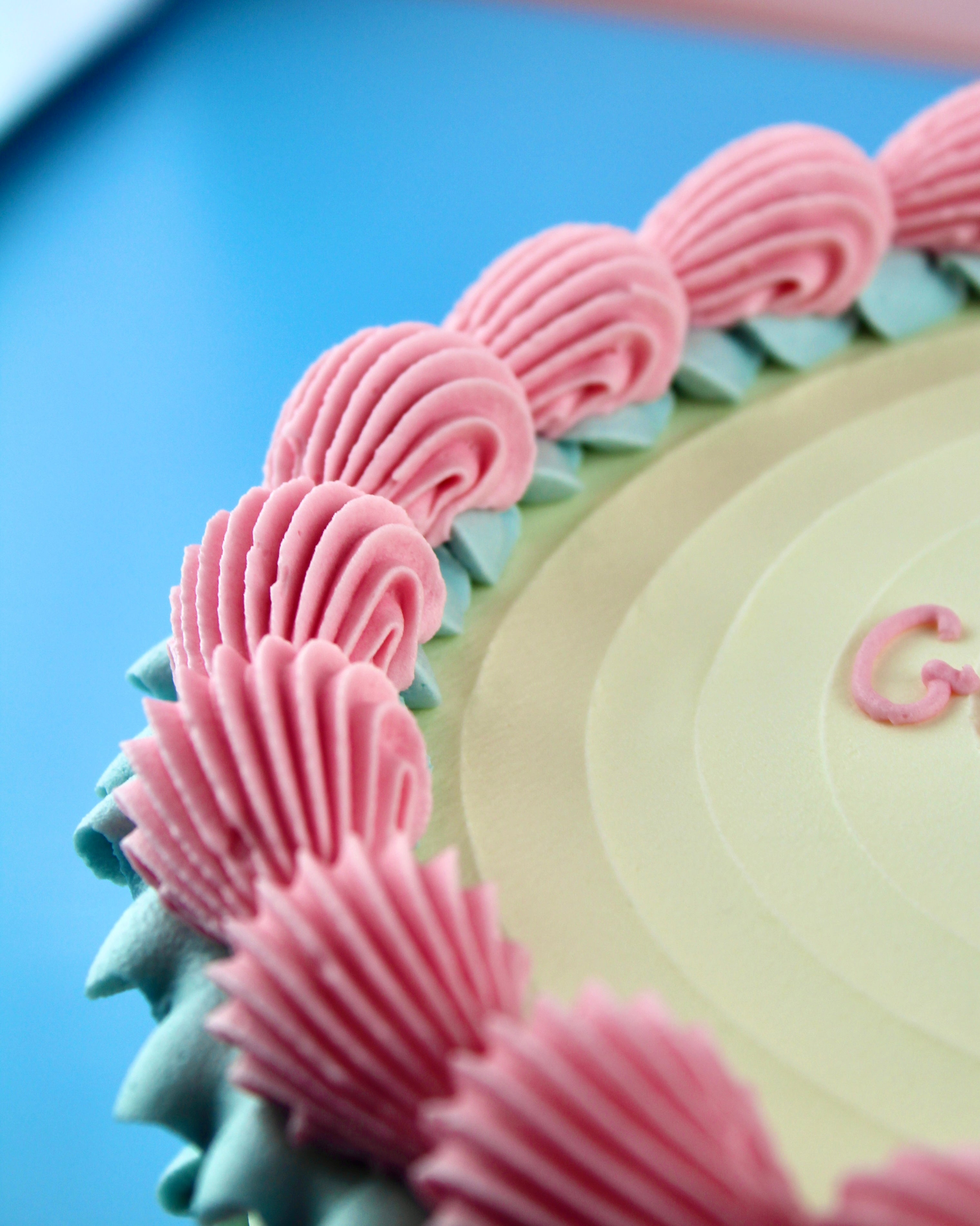 Vintage Blue & Pink Cake