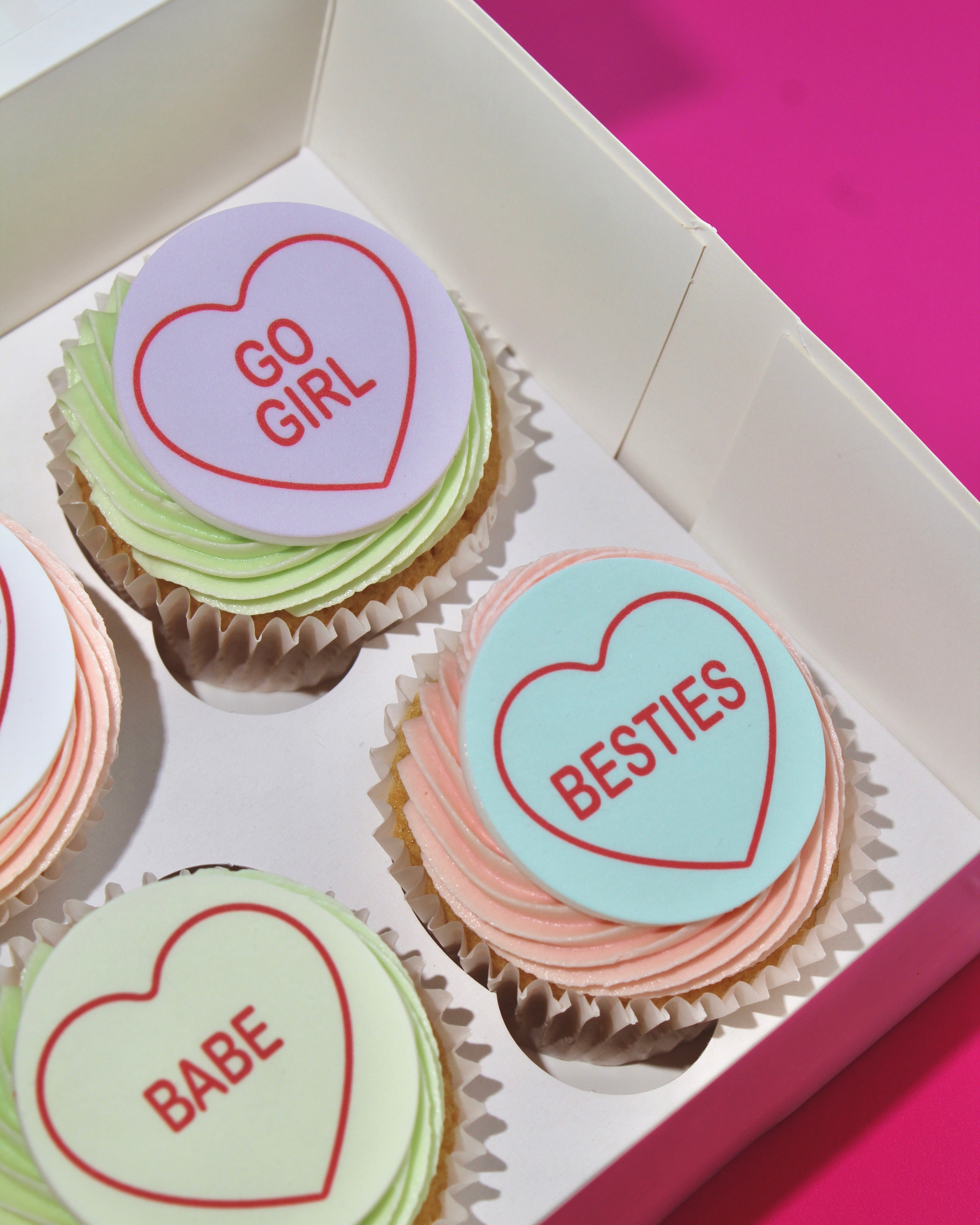 Gal-entine's Day Love Heart Cupcakes