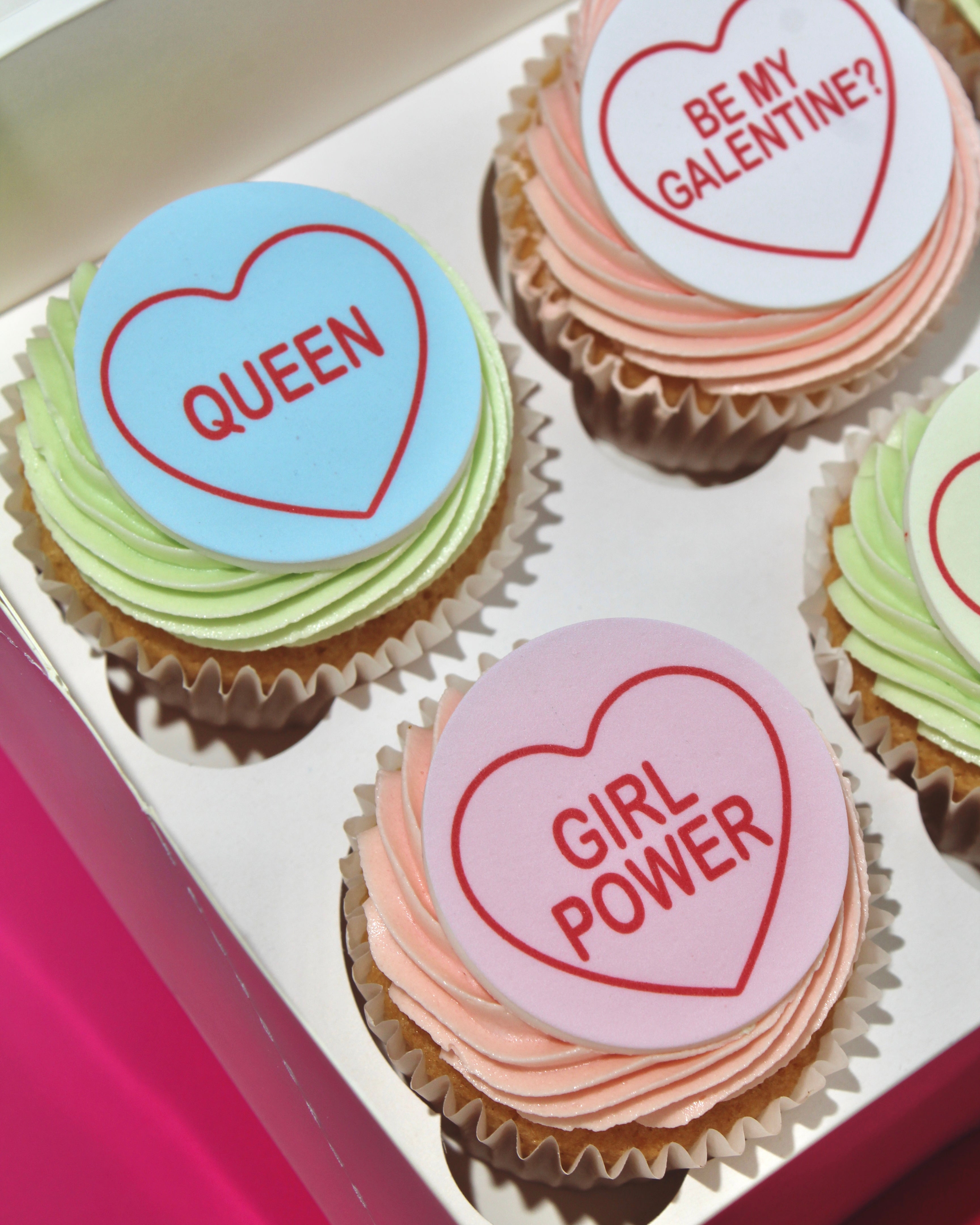 Gal-entine's Day Love Heart Cupcakes