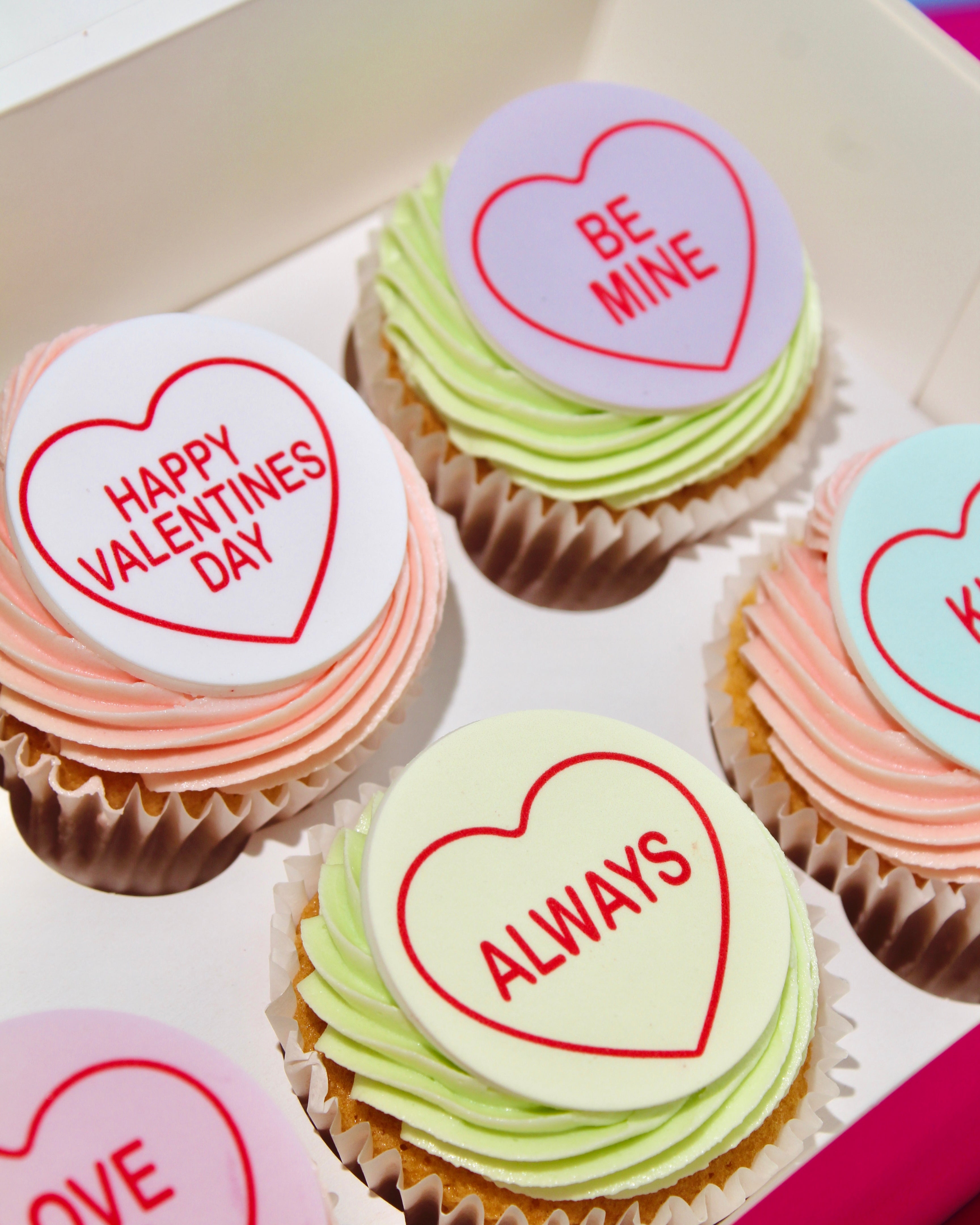 Valentine's Day Love Heart Cupcakes