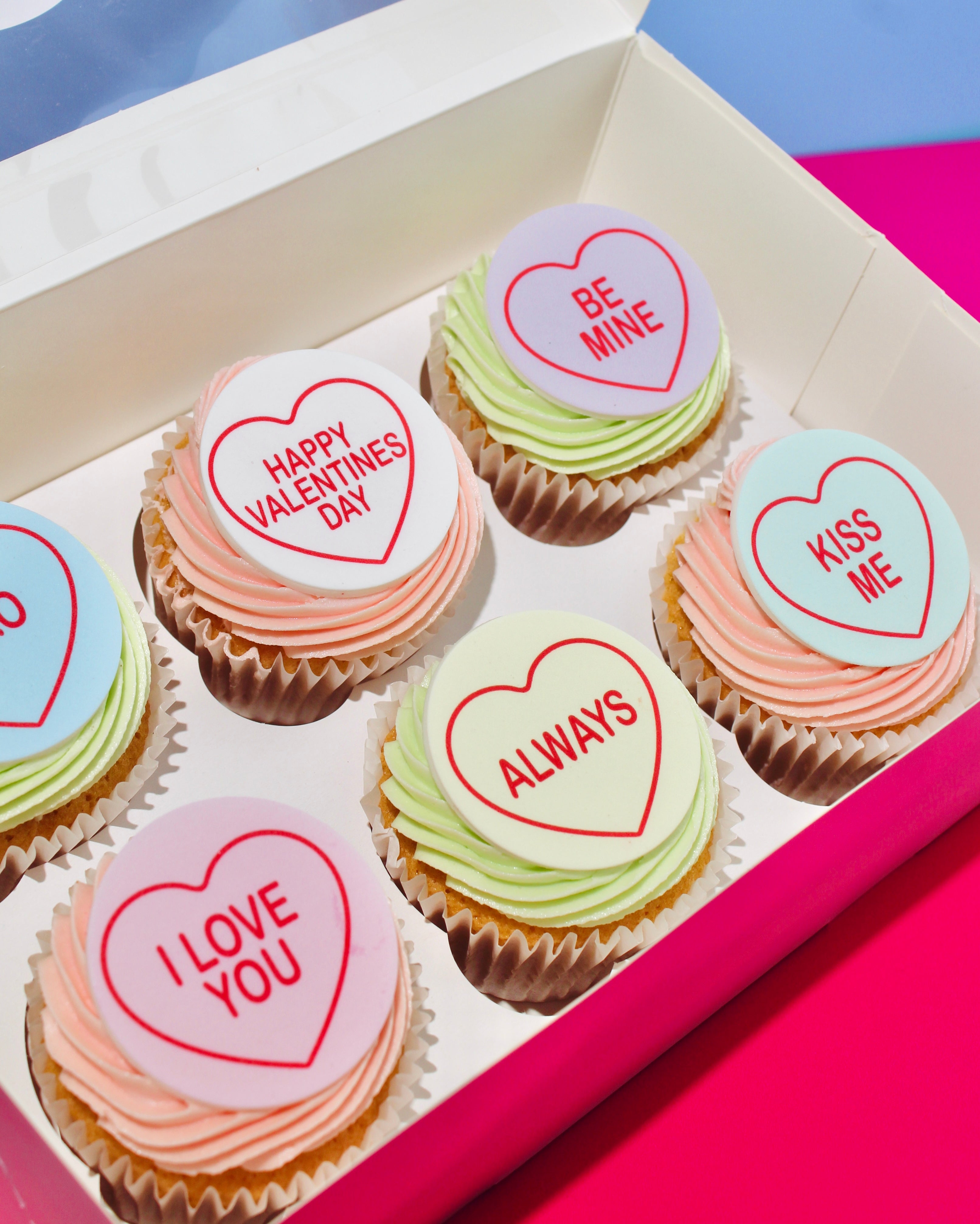 Valentine's Day Love Heart Cupcakes