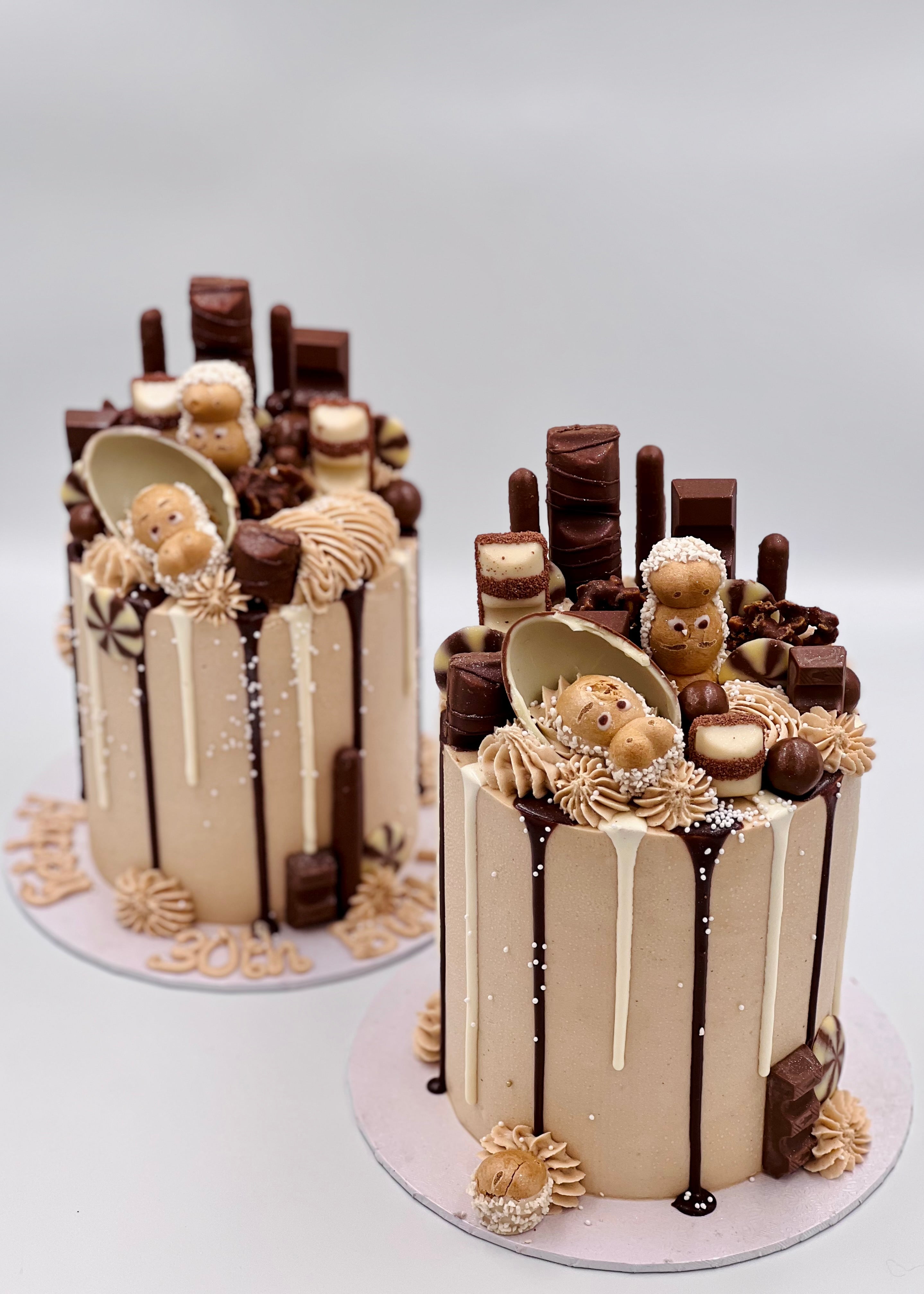 Mill Farm Cakes - 21st birthday cake for a kinder chocolate lover. Chocolate  cake, chocolate buttercream and a luscious chocolate ganache drip. 😋This  is definitely one for all the chocoholics 🍫 Pm